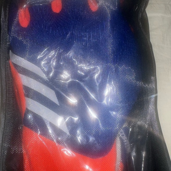 Adidas Soccer Goalkeeper Gloves Predator Pro Fingersave Blue Red Size 8 - Picture 3 of 6